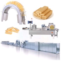 Ligne de production entièrement automatique de machines à gaufrettes au chocolat pour les grandes usines, machine à sandwichs aux biscuits