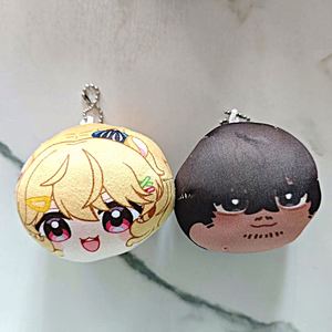 Printing Spheroidal Anime Plush Keychains <b>Squishy</b> Hairy Crystal Velvet Soft Metal Custom Logo Eco-Friendly Keyring - Product Image 3