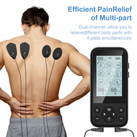 Masseur TENS/EMS à double canal, équipement de physiothérapie pour le mal de dos, électrodes TENS, unité de massage, stimulateur musculaire