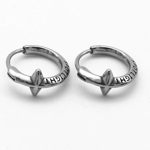 yunnique Minimalist Geometric Cross Clip-on <b>Earrings</b> Titanium Steel Unisex Fashion Jewelry - Product Image 1