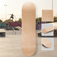 Planche de skateboard vierge en érable canadien 8.0, moulée par gravité, portable, vente en gros directe usine, personnalisable, faible MOQ