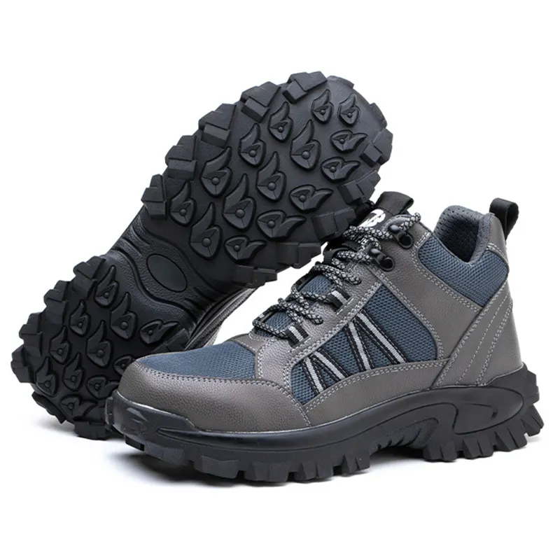 Zapatos de seguridad cómodos para hombres, calzado antipinchazos, para trabajo de senderismo, de marca