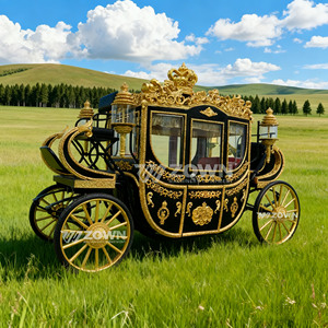 Charrette royale personnalisée pour mariages et événements, charrette à chevaux élégante à vendre - Product Image 5