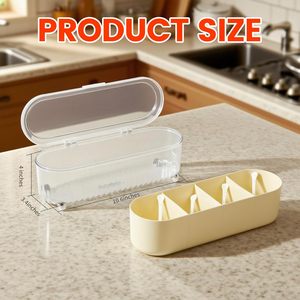 Eco Friendly Plastic Spices Boxes Rectangular Adjustable Detachable Transparent Spice Organizer - Product Image 4