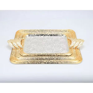 Bandeja de Servicio para Aperitivos y Café, Diseño Elegante, Decorativa, para Fiestas, Hogar, Restaurante, Hotel, Superventas - Product Image 3