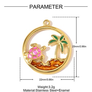 P65 Nuevo y en Oferta, Dijes <span class=keywords><strong>de</strong></span> Acero Inoxidable Chapados en Oro <span class=keywords><strong>de</strong></span> 18K con Diseño <span class=keywords><strong>de</strong></span> Concha, Estrella <span class=keywords><strong>de</strong></span> Mar y Corazón Vintage, Colgantes <span class=keywords><strong>de</strong></span> Animales Marinos con Circonita para DIY - Product Image 3