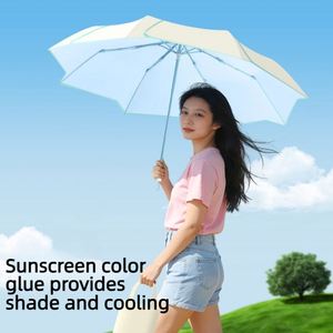 Parapluie pliant OEM personnalisé avec logo, mini parapluie anti-UV et anti-pluie en forme de fleur, couleur bonbon, format de poche, idéal pour les femmes et les filles, cadeau parfait. - Product Image 3