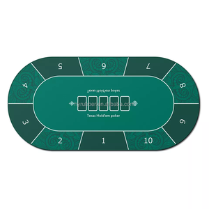 Tapis de jeu de cartes de poker Texas moderne de luxe en caoutchouc naturel portable antidérapant 180*90*0.2cm avec sac de transport <span class=keywords><strong>gratuit</strong></span> pour les jeux de casino - Product Image 5