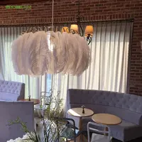Chandelier Large Modern Feather Pendant Lamp Fashionable Design Romantic Princess Bedroom Chandelier Modern Hanging Light For Living Room