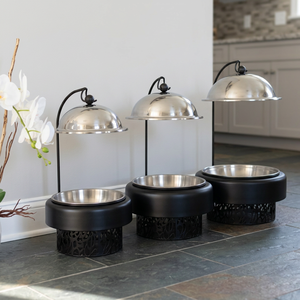 Premium Metal <b>Chafing</b> <b>Dish</b> Food Warmer Serving Bowl with Dome Lid for <b>Buffet</b> Catering Hotel Restaurant Tabletop Dining <b>Set</b> - Product Image 4