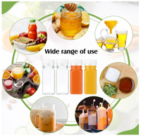 2 oz botol Shot dengan tutup botol plastik kecil untuk cairan jahe botol pendek untuk jus minuman keras