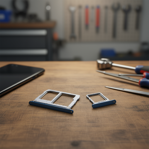 Juego de bandeja para tarjetas Sim y SD Lg para Q60 K50 K40 K12 Prime Blue, material ABS de repuesto - Product Image 2