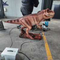 Kapalı Dino Park oyun alanı için Jungle tema dinozor Animatronic modeli küçük robotik Trex