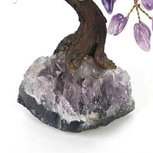 Wholesale Natural Healing Stones Crystal Bonsai <b>Tree</b> Amethyst Cluster Base Crystal <b>Tree</b> for Feng Shui Decoration - Product Image 4