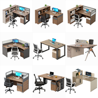 Nouveaux modèles Poste de travail modulaire pour le personnel de bureau Bureau moderne Bureau 3 4 5 personnes Poste de travail Table Cloisons de bureau