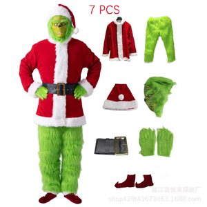 <span class=keywords><strong>Disfraz</strong></span> de <span class=keywords><strong>Grinch</strong></span> Verde, Conjunto de Monstruo Navideño - Product Image 5