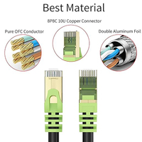 100m cat7 luar ruangan Cat7 kabel Ethernet 26AWG kabel jaringan tugas berat kabel Patch RJ45 kecepatan transmisi kabel LAN SFTP