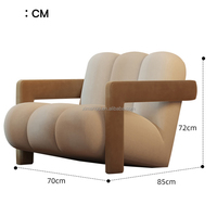Chaise de loisirs pour une personne en agneau cachemire style crème salon balcon chaise de canapé paresseux moderne et simple