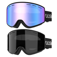 Masque de ski OTG haute performance, design sans cadre, revêtement miroir Revo, lentille électroplaquée, anti-buée, sangle de casque, lunettes de neige