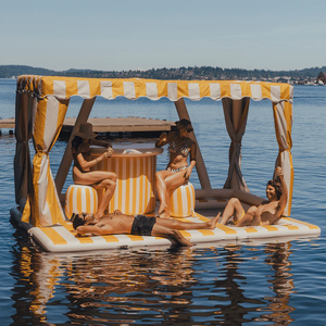 Île flottante gonflable pour piscine, bar flottant, plateforme de détente en PVC, ponton pour activités aquatiques commerciales en plein air - Product Image 4