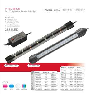 Quanlong T4ダブル水族館ライトRGB LEDストリップ水中ランプ水槽水族館アクセサリー - Product Image 5