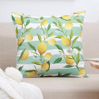 Innermor Simple moderne lettre motif taie d'oreiller frais citron Design imprimé petit citron frais housse de coussin