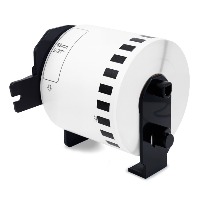 Compatible Brother DK-2205 DK-22205 2.4" X 100 Feet Replacement Continuous White Thermal Label Paper Tape for QL Label Printers