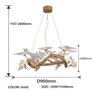 Arte moderna stile minimalista su misura in alluminio vetro LED lampadario creativo Flying <span class=keywords><strong>rondine</strong></span> Design ciondolo luce 360 fascio - Product Image 6