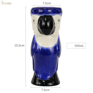 La barra antica economica fornisce la tazza Tiki su ordinazione di ceramica fatta a mano di progettazione di Tiki delle Hawaii - Product Image 6