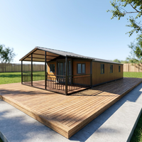 Maison préfabriquée pliable personnalisable de 74 m2 avec 3 chambres, maison extensible de 40 pieds, bureau en acier, villa, maison conteneur extensible