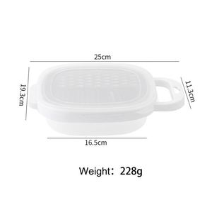 Boîte de rangement alimentaire en plastique pour cuisine, personnalisable, stable, facile à nettoyer, avec râpe à légumes, fruits et fromages intégrée, noire - Product Image 2