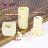 HIGHYI pieds de meubles robustes armoires de cuisine pied de nivellement bureau plinthe pieds en plastique hauteur réglable pied de table