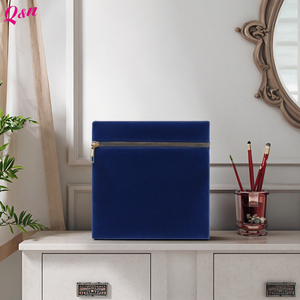 2025 velours cosmétique sac organisateur pochette Double fermeture éclair Logo personnalisé voyage velours pochette cadeau pour bijoux maquillage - Product Image 3