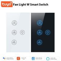 Interrupteur intelligent WiFi pour ventilateur et lumière, norme AU US, 120V, commande vocale Alexa/Google Home, commande murale pour ventilateur de plafond, interrupteur intelligent WiFi