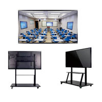 Tableau blanc interactif numérique intelligent à double système Ultra 4K 65 pouces, écran LED, multi-touch, infrarouge 10/20, 120 Hz, Android, Windows