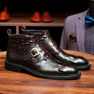 Chaussures en cuir pour hommes, style business casual, chaussures habillées élégantes, durables et antidérapantes, chaussures en cuir de luxe - Product Image 1