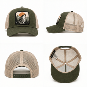 Casquette Trucker Personnalisée en Maille 5 Panneaux avec Logo Brodé, Style Country, Calotte Haute, Snapback Unisexe, Respirante, Vente en Gros, Gorra OEM ODM - Product Image 1