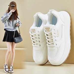 รองเท้าผ้าใบเสริมส้นหนาสำหรับผู้หญิงสไตล์ Ins สไตล์ลำลองแนวสตรีท - Product Image 2