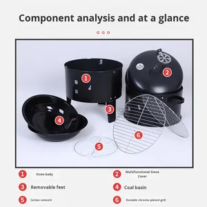 Fumoir BBQ OEM Source Factory, multifonctionnel trois-en-un, moderne et simple, <span class=keywords><strong>pour</strong></span> usage commercial et domestique en <span class=keywords><strong>extérieur</strong></span> - Product Image 6