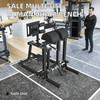 Chaise romaine multifonctionnelle en métal durable et sécurisée, banc de redressements assis réglable, appareil de développement des fessiers et des ischio-jambiers pour usage en salle de sport