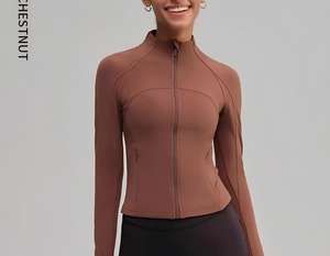 Slim-Fit Running Fitness Sports Jacket Breathable High Elastic Top for <strong>Adults</strong> Quick-Drying Yoga <strong>Clothing</strong> for Autumn Winter - Product Image 2