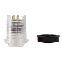 Saklar Tombol Tekan Mikro BaoLian Asli 28mm/24mm 12V/5V LED Bercahaya Bahan Stainless Steel Transparan untuk Mesin Game Arcade Koin DIY