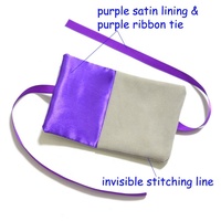 Pochette de rangement pour bijoux en suède avec doublure en satin, directement de l'usine, pour bagues, pendentifs, bracelets