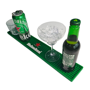Custom Printed <b>Silicone</b> PVC Bar Runner Rubber Pub Mat Beer Spill <b>Pad</b> Rail Mat Drip Tray Non Slip Service Mat Table Coaster - Product Image 1