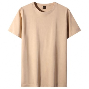 Camisetas de Algodón de 220g, Camisetas Básicas de Color Sólido de Manga Corta para Gimnasio, Camisetas Casuales para Hombre al por Mayor - Product Image 2