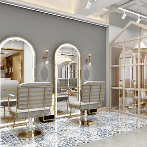 Espejo LED de Doble Cara de Lujo, Diseño Moderno, Estación de Metal para Barberías y Salones de Belleza - Product Image 5