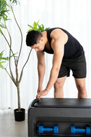 Banc de musculation pliable à magnéto-résistance avec bandes élastiques pour entraînement de jambes et presse, sans haltères