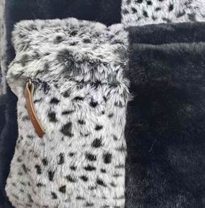 <b>Leopard</b> Print Patchwork Soft Faux Fur <b>Backpack</b> for Sutdent Women Men Plush <b>Backpacks</b> Mochilas Para Mujer - Product Image 3