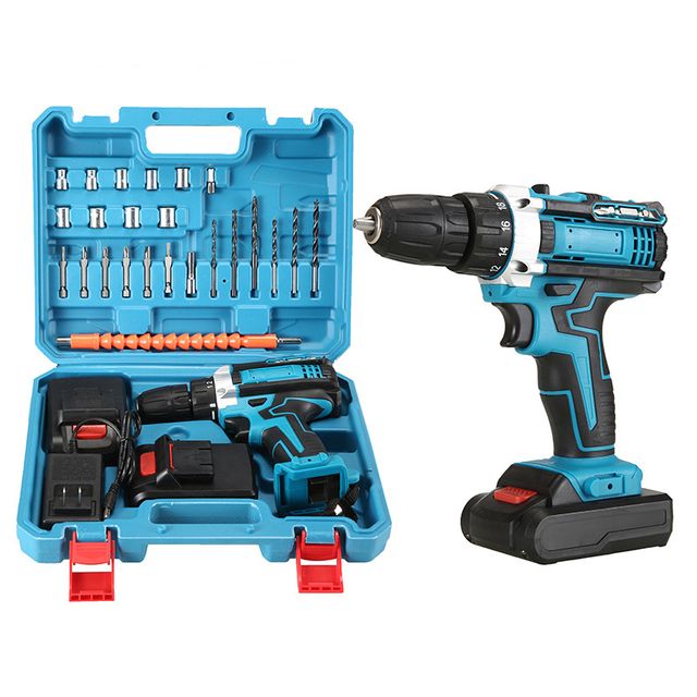 Cordless Drill Set 21V, Electric Drill with 24pcs Accessories and Battery 1.5Ah, Power Tool Set for Home DIY and Garden Repair