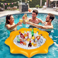 Tapis de jeu aquatique gonflable jaune de 95 cm de diamètre en PVC durable, personnalisé en usine, pour intérieur/extérieur, idéal pour parcs aquatiques et fêtes à la piscine